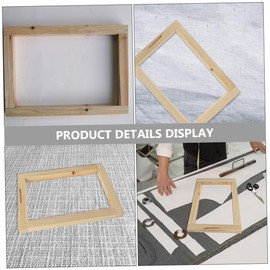 Operitacx Professional Wood Frame 2Pcs Wooden Screen Frame Washable Mesh Easy to Use