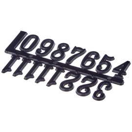 Rayher Uhrenziffern, schwarz, 20 mm, Kunststoff, selbstklebend, Ziffern für Uhren, Zahlen für Uhren, 8932200