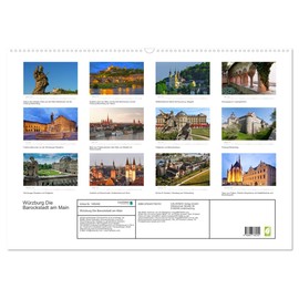 Würzburg The Baroque City on the Main (Wall Calendar 2026 DIN A2 Landscape), CALVENDO Monthly Calendar