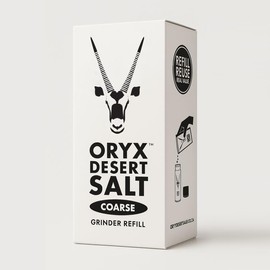 Oryx Desert Salt Coarse Refill Box - 8.8oz - Premium naturally organic Salt for durable refillable +20x Oryx Grinder - Desert Salt Grinder Refill - Alternative to Sea Salt, Himalayan & Rock Salt