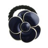 Vingtaine H7105 Camellia Enamel Basic Flower Hair Accessory, navy