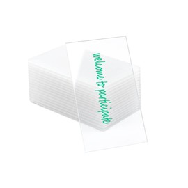 Armastuse Transparent Acrylic Card Stock, 24 Sheets, 3.5 x 2 inches