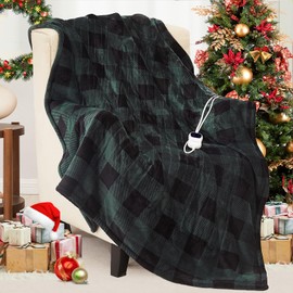 HomeMate Electric Blanket Heated Full Size - 72“x84“ Ultra Soft Cozy Flannel Heating Blanket with 10 Fast Heat Levels 8 Hours Auto Off Over-Heated Protection ETL Certification Keep Warm in Home Office