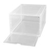 Shoe Storage Box Clear Acrylic with Magnet Front Door Stackable
