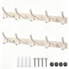 DDUP 2 Pack Wall Mounted Coat Hooks 10 Total Hooks,