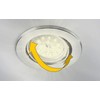 Trango Set of 6 LED Recessed Spotlights Brushed Aluminium Round