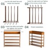 latifolia Bamboo Shoe Rack, 5-Tier Shoe Rack Organizer for Entryway,