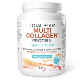 Natural Factors Total Body Multi Collagen Protein,534 g, Unflavoured, 10g of Hydrolyzed Collagen per Scoop, 48 Servings, Combines 5 Types of Collagen, Anti-Aging, Muscle & Joint Support, 28 Days to Reduce Wrinkles, Keto & Paleo Friendly, Proudly Canadian