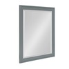 DesignOvation Bosc Framed Decorative Rectangle Wall Mirror, 21.5x27.5, Gray