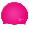 Speedo Kid's Plain Moulded Swim Cap, Pink/Blush, One Size