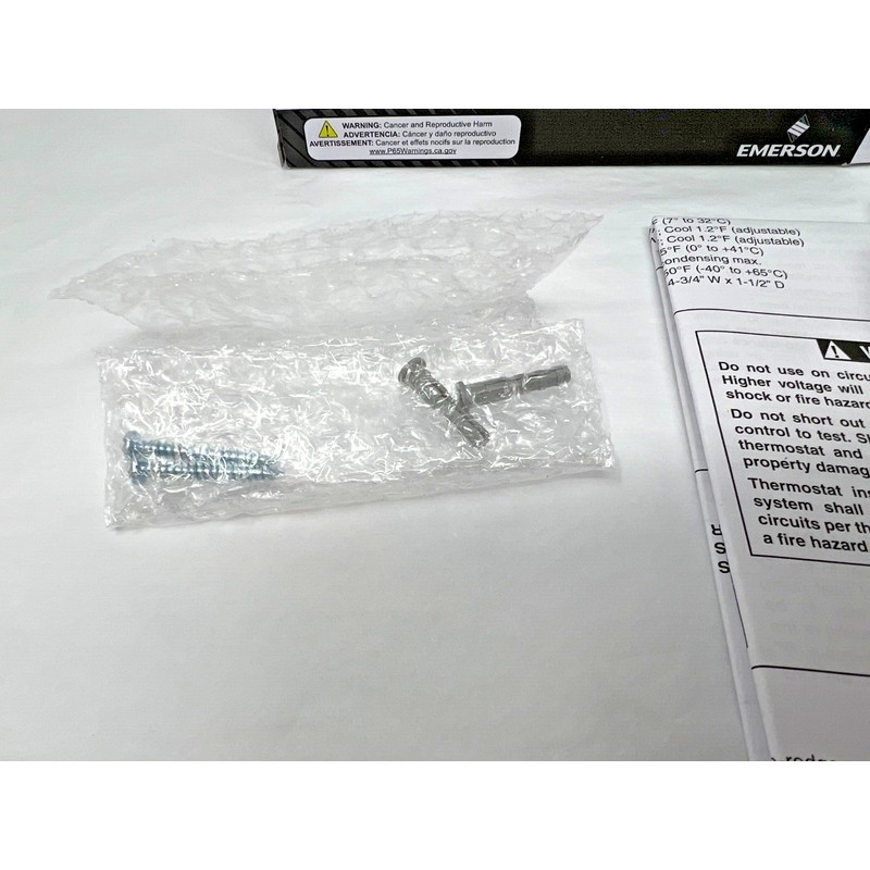 White-Rodgers NEW 1F86-0244 Emerson White Wall Thermostat Heat/Cool Heat Pump