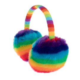 Kids Boys Girls Faux Fur Earmuffs Plush Winter Ear Warmers Warm Knitted Ear Muffs Cute Foldable Ear Warmers Toddlers Cold Weather Earmuffs Snow Ski Earwarmer Ear Covers Headband for Child 3-12 Years