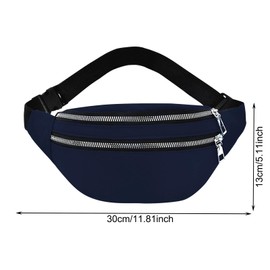 AYNKH Fashion Waist Bag Solid Color, Waterproof Fanny Pack Belt Bag Bumbag for Travel Party Sports Running Hiking Daily Use