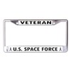 U.S. Space Force Veteran Chrome License Plate Frame