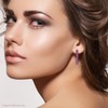 Femme Luxe created ruby gemstone Inside-Out hoop earrings in silver,