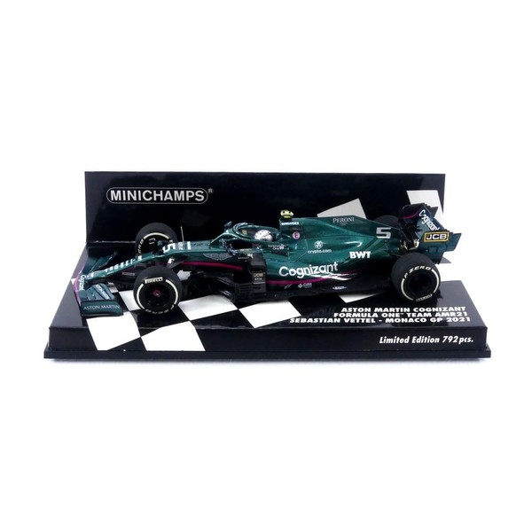Minichamps 417210605 1:43 Aston Martin Cognizant Formula 1 Team AMR21-Sebastian