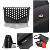 Ayliss Women Crossbody Handbag Purse Small Rivets Studded Tassel Shoulder