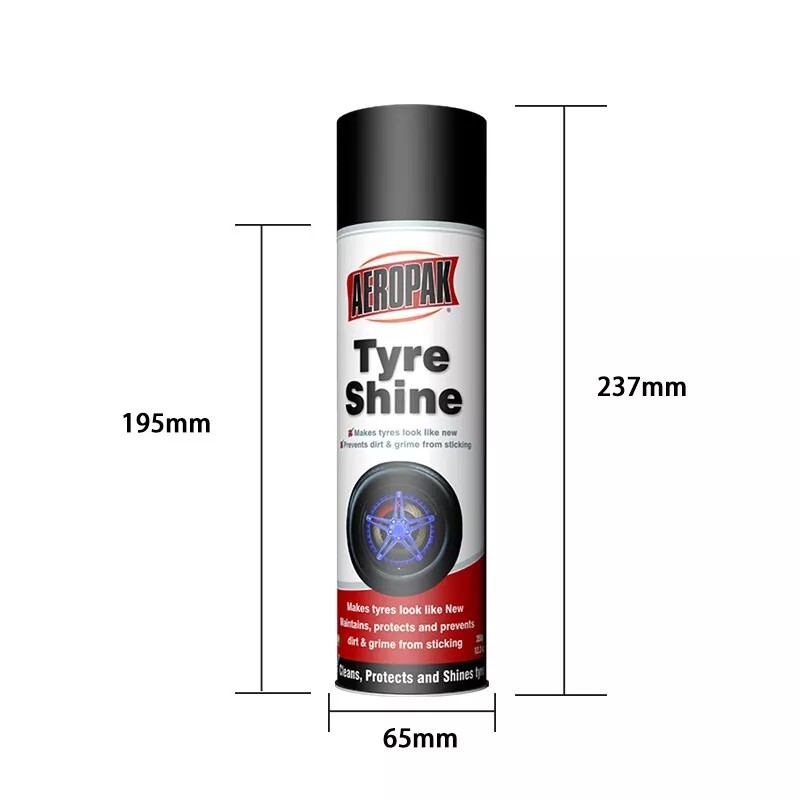 Aeropak Car Auto Detailing Aerosol Permanent Tire Shine Spray 17oz
