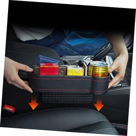 SUPVOX Caja De Almacenamiento para Coche Portavasos Compartimento Lateral y Bolsillo Espacio Entre Asientos Organizador Multifuncional