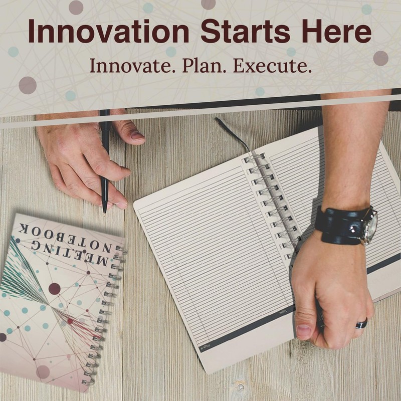 Professional Meeting Notebook with Templates and Sticky Notes – Ideal