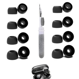 [8 Pairs] Replacement Ear Tips for TOZO A1, with 3 in 1 Cleaner Kit, Silicone Ear Tips (XS/S/M/L)