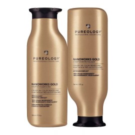 Pureology New Pureology Nanoworks Gold Shampoo and Conditioner Set, Choose a Size - STANDARD 9 OZ SET