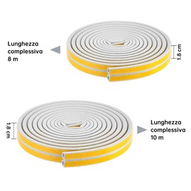 18 m Window Seal Strip,Draft Excluder for Windows,Draught Excluder for Windows,Window Draft Excluder,Suitable for Various Doors and Windows, Including Sliding Doors, Security Doors, and Cabinets