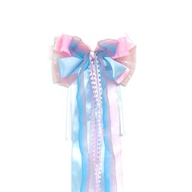 LIANCHEN Purple School Cone Bow, Pink School Cone Bow, Sugar Cone Bow, Decorative First Day of School Bow, Chulty Bag Bow for First Day of School Decoration, Gift, Wedding, 60 x 15 cm (Pink)