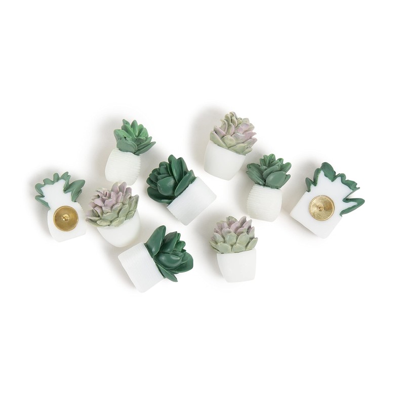 U Brands Succulent Push Pins Set, Office Supplies, Three Assorted