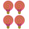 Celamirio Lollipop Stickers Glitter Disposable Nipple Pasties 2 Pairs Orange