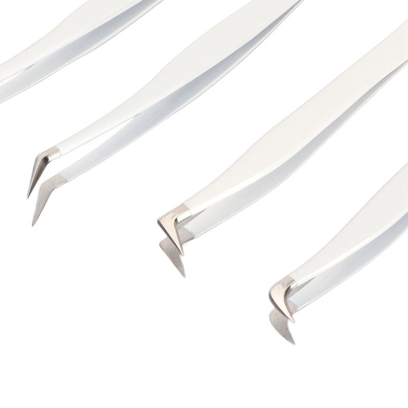 Eyelash Extension Tweezers Kit Stainless Steel High Accuracy Lash Tweezers