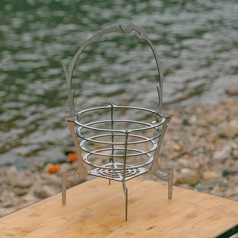 Folding Campfire Grill Camping Fire Pit Portable Wood Burning Bonfire