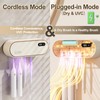 UV Toothbrush Sanitizer Holder for 4 | Wall Mounted Toothbrush