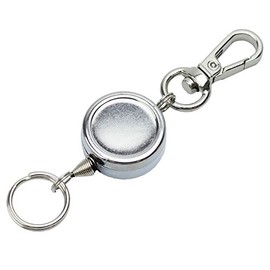 KOYOKOMA Key Reel, Small Reel, Carabiner, Lightweight, Keyring, Key Chain, Cord, Key, Camping, Outdoors, Fishing, Stretchable, Stretchable