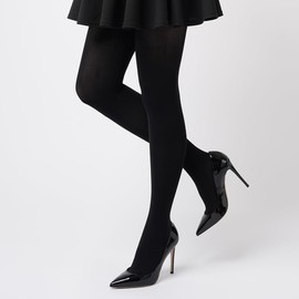 Gunze SABRINA Women's Compression Tights, Warmth, Moisture Absorption, Heat Generating, Anti-pilling, 80 Denier, Set of 2 Pairs, New Black