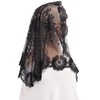 Mantilla de encaje negro para cubrir la cabeza, velo de