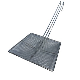 Stainless Steel Skimmer for Fryers (6” x 6”) - Durable Design, Easy-to-Clean - Ideal for Straining & Draining