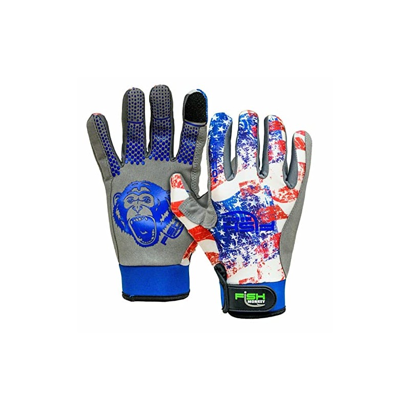 Fish Monkey FM22-AMER-M Free Style Custom Fit Glove Americana M