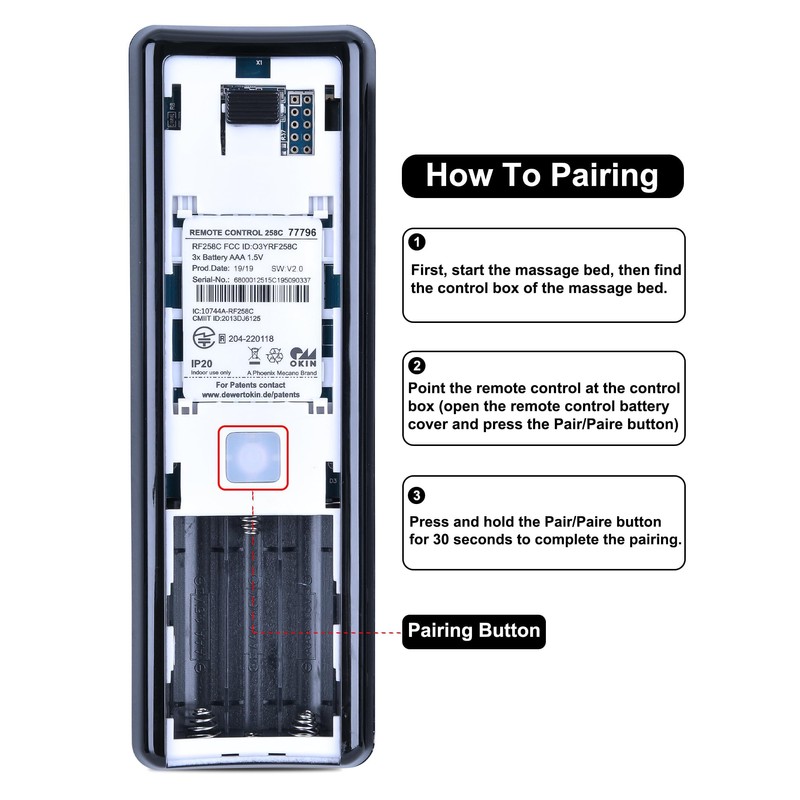 New Replacement Adjustable Bed with More Button Remote Control Compatible