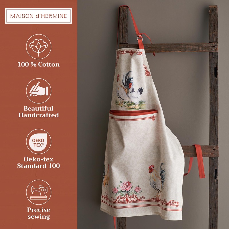Maison d' Hermine Campagne 1 Piece 100% Cotton Apron with