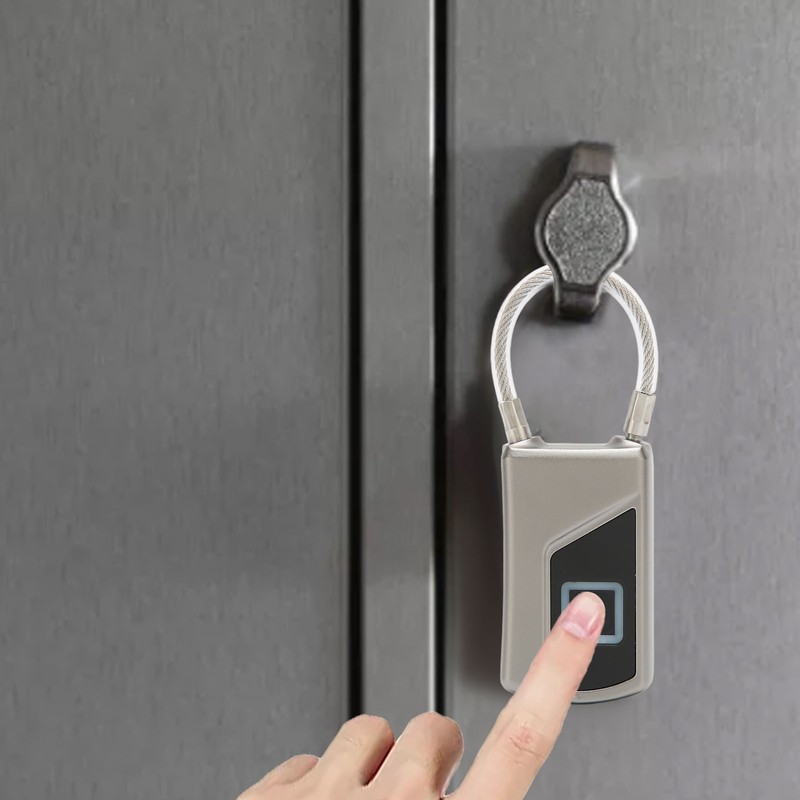 Fingerprint Padlock IP65 Waterproof 0.5S Fast 10 Sets Fingerprints Automatic