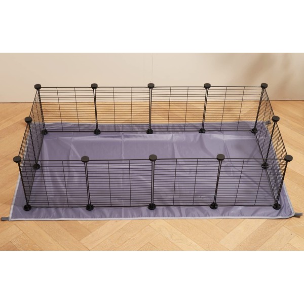 LURIVA DIY Guinea Pig Cage with Mat, Small Animal Playpen, Pet Playpen, Rabbit Cage, Small Animal Cage, Puppy Dog Playpen, Indoor Outdoor Yard Fence,12 X 12 Inch, 12 Panels
