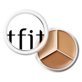 TFIT Cover Up Pro Concealer - Triple Paleta, Cobertura Completa y a Prueba de Arrugas, Tipo Bálsamo, Corrector Coreano Para Orejas, Enrojecimiento e I