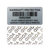 Barcode Warranty Blank Sticker Dumb Silver PET Security Labels with
