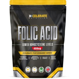 Folic Acid Tablets | Essential Vitamin B9 | Supports Women's Health & Pregnancy, Immune System, Reduce Tiredness & Fatigue - Vegan, Gluten-Free & Halal - by XCelerate Nutrition (120 Tablets)