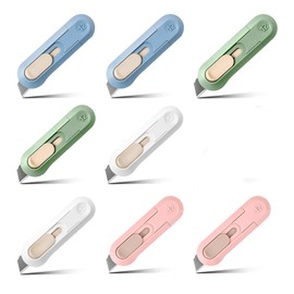Box Cutter,Retractable Box Opener, Package Opener, Easy Slide Retractable Cute Box Cutter for opening daily express boxes, envelopes, packages, paper tapes and more (8)