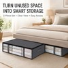 2 Pack Under Bed Storage Bags with Clear Window and