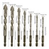 12-Piece Four Flute Sawtooth Eccentric Drill Bit Serrated Eccentric Drill
