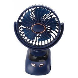 Small USB Desk Fan 5 Speed Mini Personal Fan Air Cooling Electric Fan Desktop Fan for Household Office Car Travel Blue