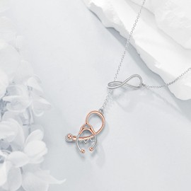 925 Sterling Silver Nurse necklace for Women Nursing Student Pendant Necklace Medical Assistant Graduation Christmas Birthday Jewelry Gifts for Nurse Doctor Girlfriend Daughter